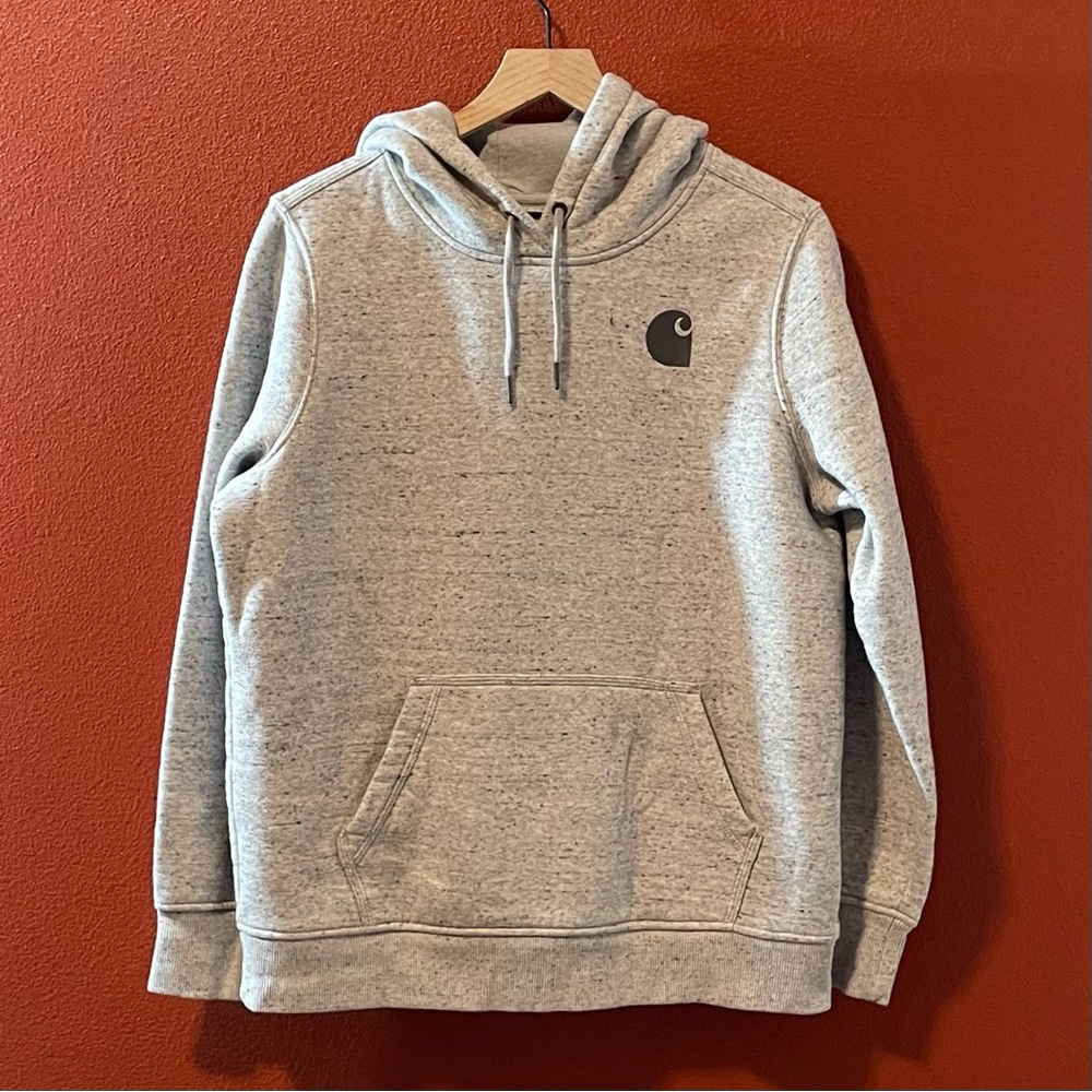 Carhartt Women’s Classic Heather Gray Pullover Soft Sweatshirt Hoodie